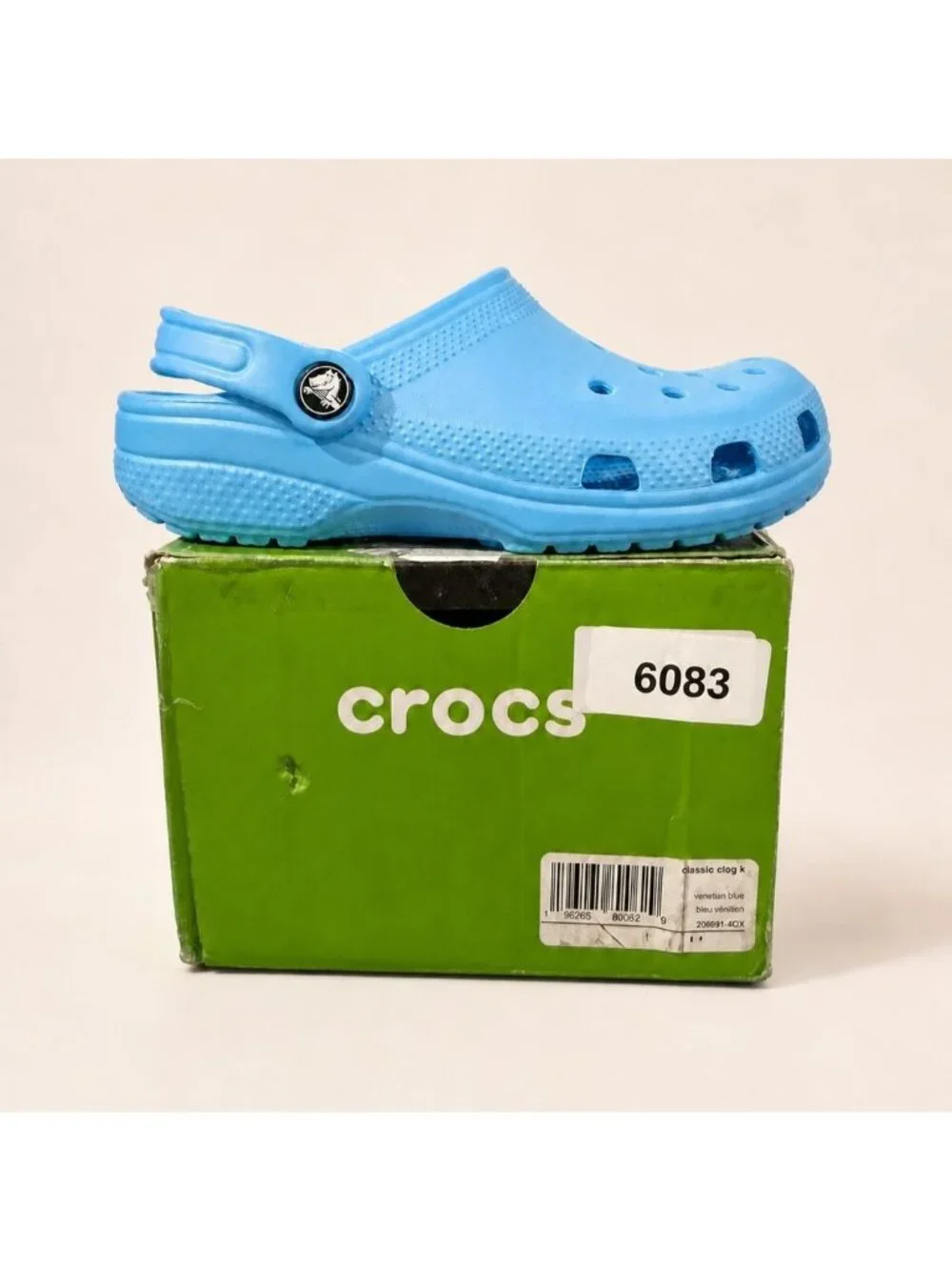 Crocs Kids Classic Clogs J4 Venetian Blue 206991-4OX Water Shoes New With Box
